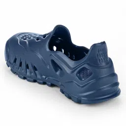 HOPPA SWEDEN Solid Perforated Slip On Clogs - Navy Blue image 5