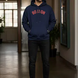 FFLIRTYGO Men Printed Hooded Sweatshirt image 3