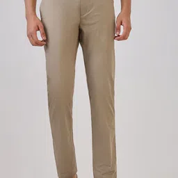 Raymond Men Slim-Fit Flat Front Casual Chions-image-98