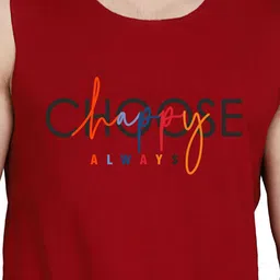 SLOWLORIS Pack Of 2 Printed Combed Cotton Gym Vests VSL26 CMB(CHS MAROON)(GYM PEACH) image 2