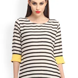 Cation White & Black Striped Top-picture-35