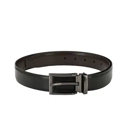 Pacific Gold Men Black & Brown Solid Reversible Belt-image-93
