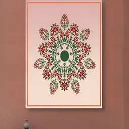 nestroots Red & Green 1 Piece Canvas Floral and Botanical Wall Paintings-image-42