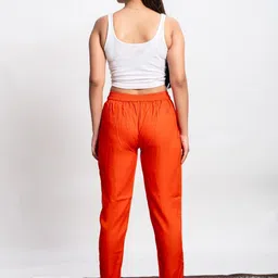 Pittra4ever Women Solid Relaxed Comfortable Relaxed Fit Slip-On Trousers image 2