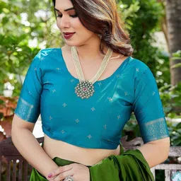 priyashi Woven Design Zari Silk Cotton Banarasi Saree image 4