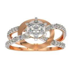 VALANOVA Rose Gold Plated Sterling Silver Certified 0.55 Ct Lab Grown Diamond Ring-picture-38