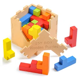 Urbane chic Challenging 3D Wooden Jigsaw Puzzle for Brain Training and Fun-Multicolor-picture-37