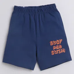 BUMZEE Pack Of 2 Palm Tree Printed Shorts - Navy Blue & Orange image 3