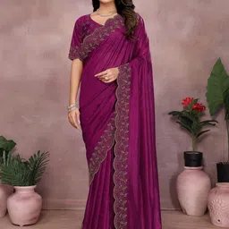 DIVASTRI Embellished Beads and Stones Saree image 2