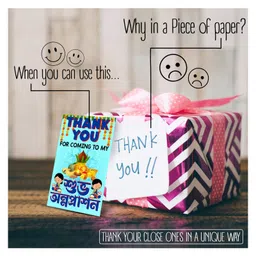 Zyozi Shubh Annaprashan Bengali Font Thank You Tags Blue  - Pack of 30 image 4