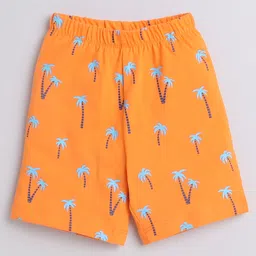 BUMZEE Pack Of 2 Palm Tree Printed Shorts - Navy Blue & Orange image 5