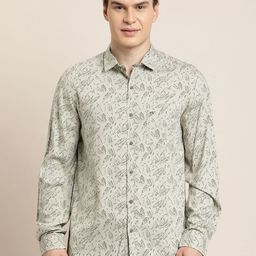 Turtle Printed Spread Collar Long Sleeves Pure Cotton Classic Slim Fit Casual Shirt-picture-48