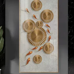 THE NEXT DECOR Modern Art Frame Glass Finish Vertical Wall Art-image-77