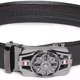 luxury leather Boys Casual, Party, Evening, Formal Black Texas Leatherite Belt image 3