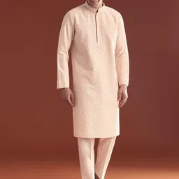 KALKI Fashion Men Ethnic Motifs Embroidered Regular Thread Work Kurta with Trousers-picture-39