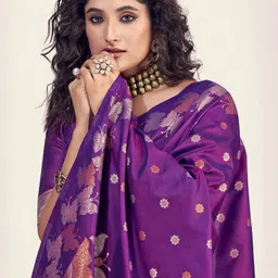 YAMUNE Woven Design Zari Art Silk Heavy Work Banarasi Saree image 2