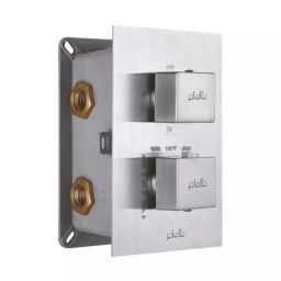 PLATO Concealed Thermostatic Divertor with I-Box Complete Set Wall Mount Silver, THD 210-picture-30