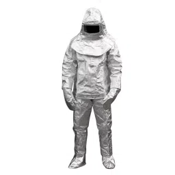 VALOROUS Aluminized Fire Resistant Complete Suit Full Body Protective Metallic Silver Free Size, WI_FIRE-SUIT-SET-1-picture-30