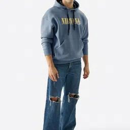 Crazymonk Men Printed Hooded Sweatshirt image 4