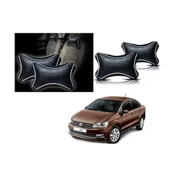 Auto Pearl Black Dots CV Car Neck Rest Pillow Compatible for Volkswagen Vento-picture-39
