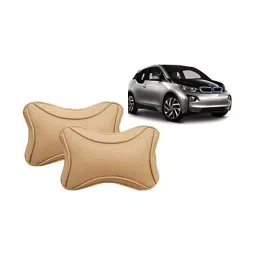 Auto Pearl Beige Dots CV Car Neck Rest Pillow Compatible for BMW i3-picture-32