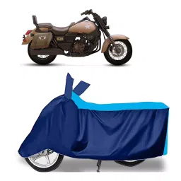 Auto Pearl Two Wheeler Cover for UM Renegade - Cyan, Blue-picture-33