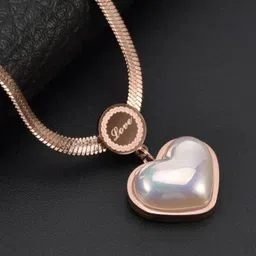 V FASHION JEWELLERY Rose Gold-Plated Necklace image 1