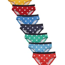 Charm n Cherish Pack Of 7 Star Printed Briefs - Multi Colour-picture-27