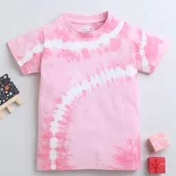BUMZEE Half Sleeves Tie Dye Tee - Pink-picture-26