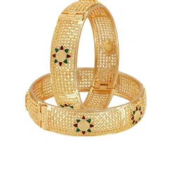 Vighnaharta Set Of 2 Gold-Plated Bangles image 5