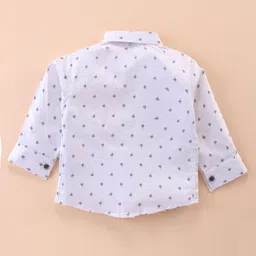 Robo Fry Lycra Knit Full Sleeves Printed 3 Piece Party Suit with Bow & Hat - Grey image 5