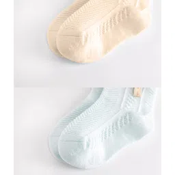 SYGA Set of 2 Cotton Solid Socks - Khaki & Green image 5