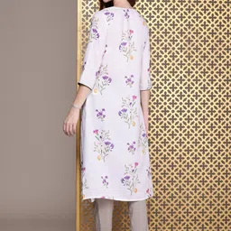 House of Pataudi Floral Printed Jashn Kurta image 2