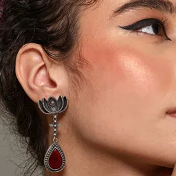 PATOLA BY VJ Teardrop Shaped Drop Earrings image 5