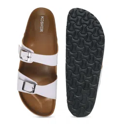 Kosher Women Colourblocked Open Toe Flats with Buckles image 2