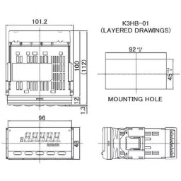 Omron Voltage/Current Panel Meter, K3HB-XVD-AT11 AC100-240 image 2
