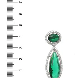 TRINK Rhodium-Plated American Diamond Studded Jewellery Set image 3