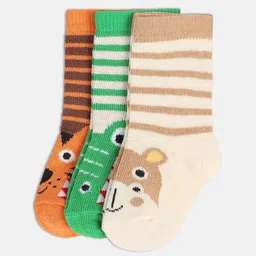 MINI KLUB Boys Pack Of 3 Printed Ankle-Length Socks-picture-30