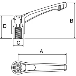 RS PRO M5 x 6mm Steel Clamping Lever 478551 image 3