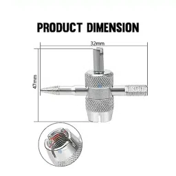 Tirewell TW-5011 Silver 4-in-1 Car Tyre Valve Remover Tool, 4-Way Tire Stem Core Puller for Bike, Cars & Truck image 2