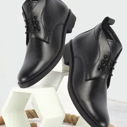 FAUSTO Men Mid-Top Leather Desert Boots-picture-18