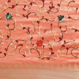 SERONA FABRICS Floral Embroidered Mysore Silk Saree image 3