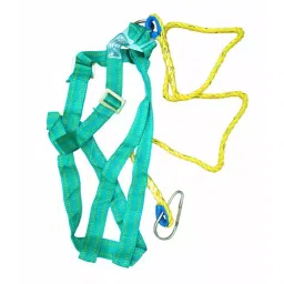 SSWW Simple Hook Single Rope Full Body Safety Harness Stainless Steel & Polyester Green Free Size (Pack of 100 Piece)-image-67