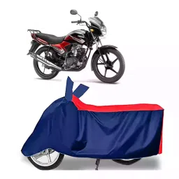 Auto Pearl Two Wheeler Cover with Bag for Yamaha YBR 110, Red & Blue-picture-14