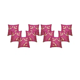 India Furnish Pink Floral Silk Square Cushion Cover-image-32
