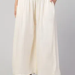Thrifty Thread Women Flared Knitted Palazzos-image-24
