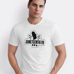 Seekbuylove Men Bio Finish Juneteenth 19 Round Neck Pure Cotton T-shirt-picture-39