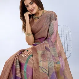 Jinesh corporation Women Printed Abstract Saree image 4
