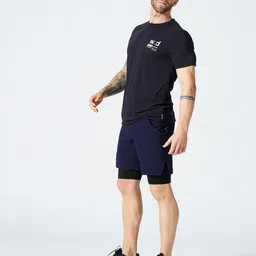 decathlon Domyos By DecathlonMen's Crew Neck Slim-Fit Soft Breathable Cross Training T-Shirt image 5