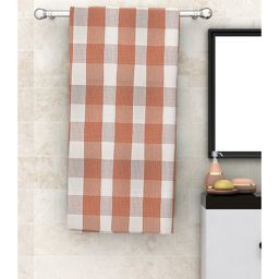 Athom Living 100% Cotton Bath Towel Pin Stripes Print - Red-picture-34